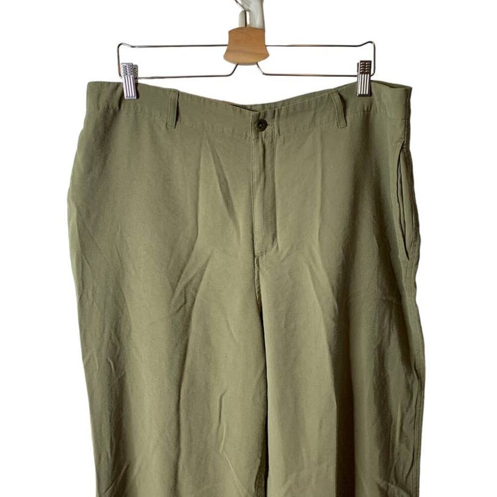 Lauren Ralph Lauren Twill Tapered Ankle Pant in Olive Fern Plus Size 16 - Picture 3 of 12